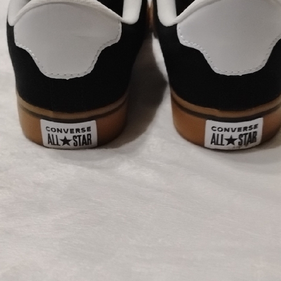 Converse All Star Black and White Sneakers with Tan Soles Size 9 M - Picture 6 of 8